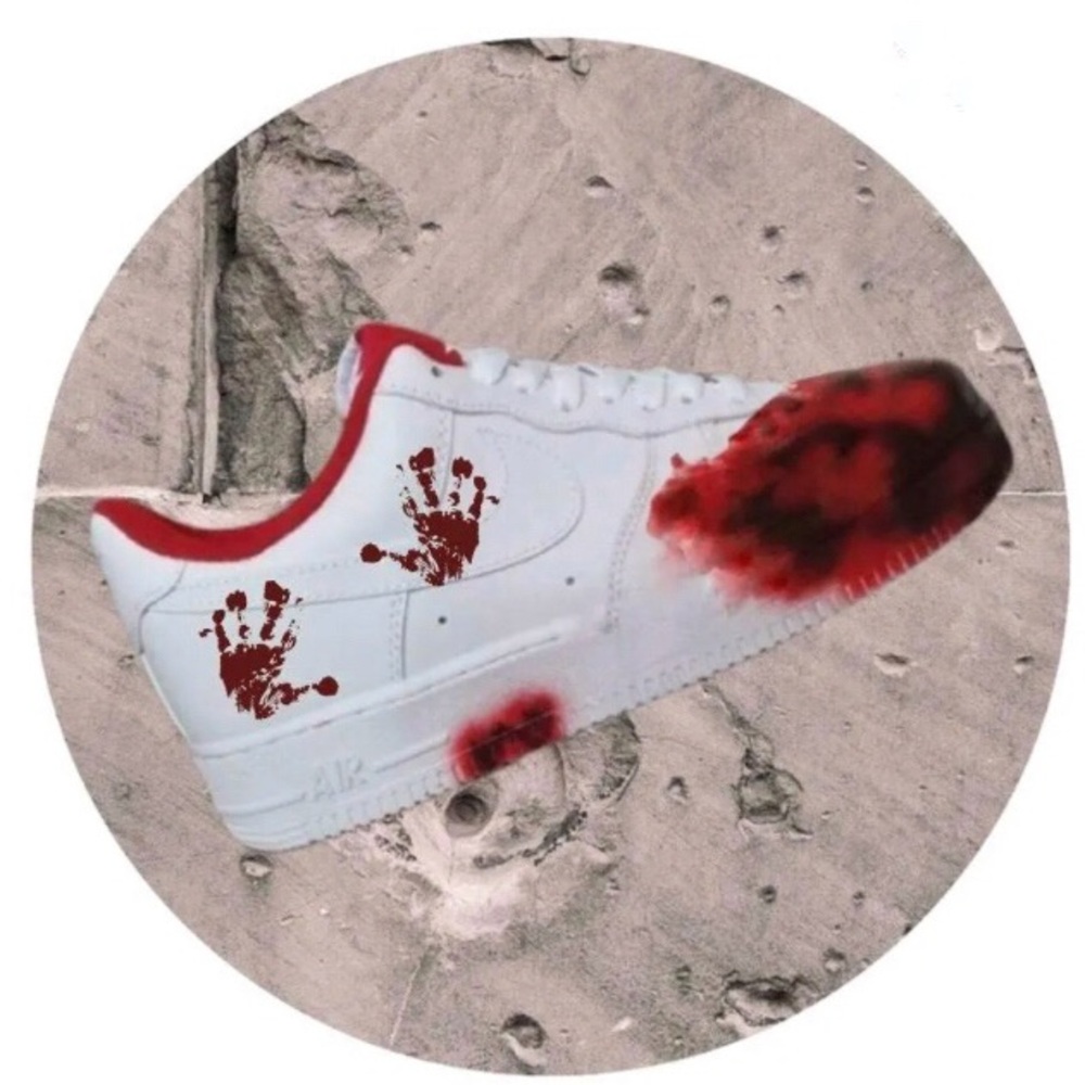 Halloween Custom Air Force One Nike AF1 Stylish Cool Trending Blood Drip